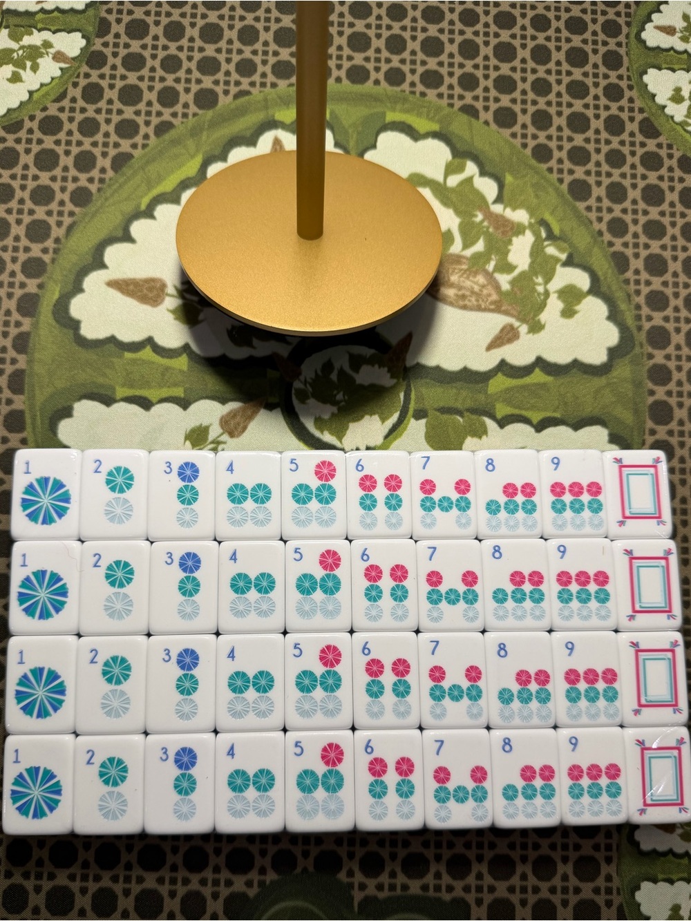 Seafoam Green, Navy, and Light Blue Mahjong Tiles - Picture 7 of 8